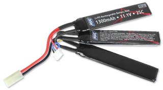 ASG Bateria AEG LiPo 11,1V 1300mAh 25C - [1+1+1] - 17207