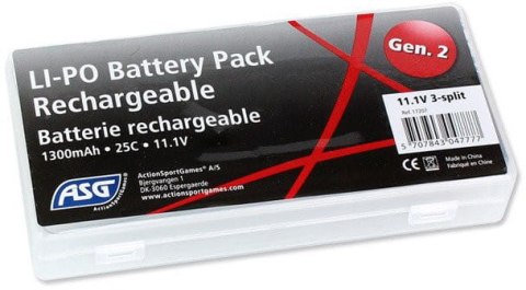 ASG Bateria AEG LiPo 11,1V 1300mAh 25C - [1+1+1] - 17207