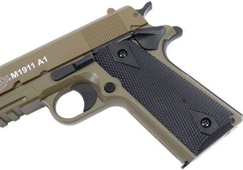 Cybergun Pistolet ASG Colt 1911A1 HPA Metal Side Tan 180126