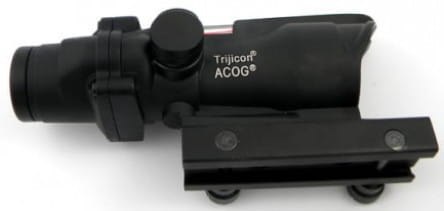 Luneta typu ACOG 4x - swiatłowód - red