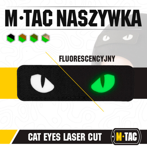 M-Tac Naszywka Cat Eyes Laser Cut Kocie oczy Black/GID