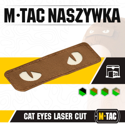 M-Tac Naszywka Cat Eyes Laser Cut Kocie oczy Coyote/GID