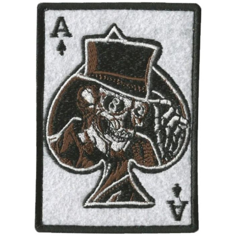 Haasta Naszywka Ace of Spades AS PIK White 10x7cm