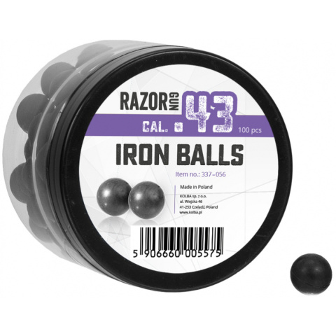 RazorGun Kule gumowo-metalowe Iron Balls .43 100 szt