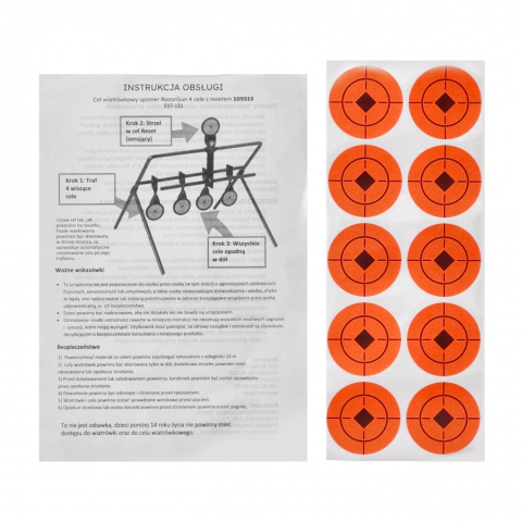 RazorGun Spinner wiatrówkowy 4 cele