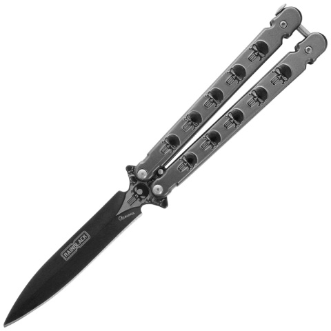 Martinez Albainox Skull RainBlack Steel Nóż motylkowy 02278