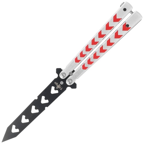 Third Nóż motylkowy White/Red Aluminium K2813-2