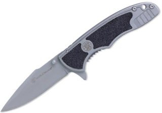 Smith&Wesson Drop Point Silver Black Nóż składany 17059