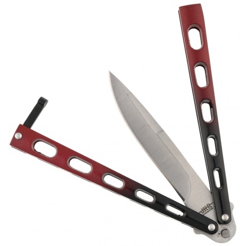 Joker JKR595 Nóż motylkowy czarno-czerwony