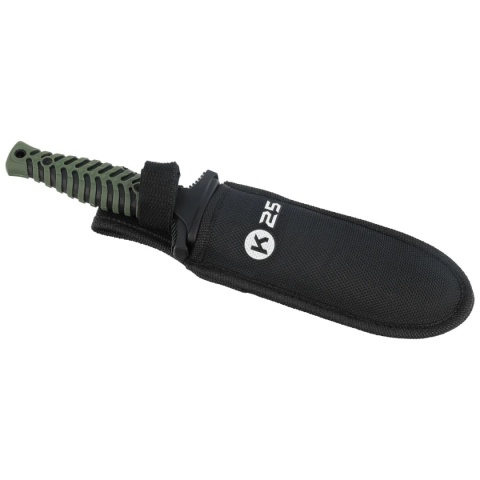 K25 Green ABS Black Black Titanium Nóż ze stałą głownią 32207