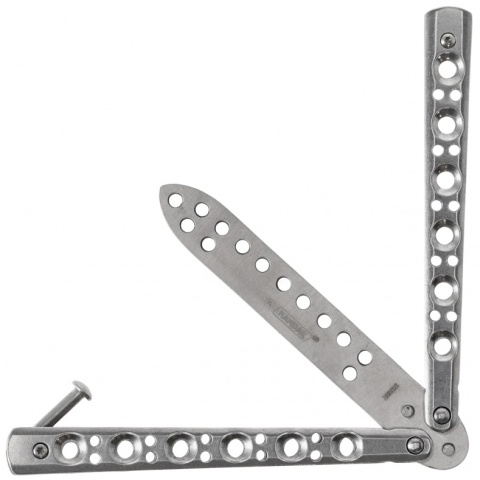 Kandar Nóż motylkowy treningowy srebrny