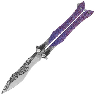Martinez Albainox 3D Purple Steel Nóż motylkowy 02256