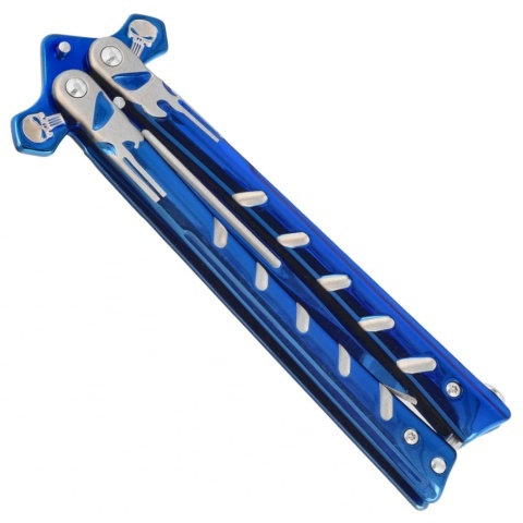 Martinez Albainox Skull RainBlue Steel Nóż motylkowy 02282