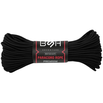 BSH Adventure Linka paracord Premium 30m Black BR-006B