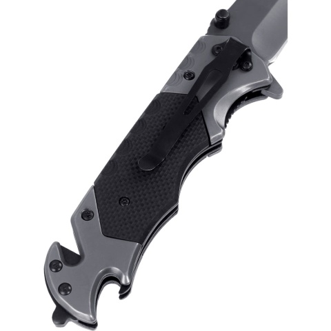 Dominator Nóż ratowniczy Szaro-czarny