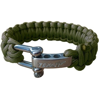 Texar Bransoletka paracord szekla Olive