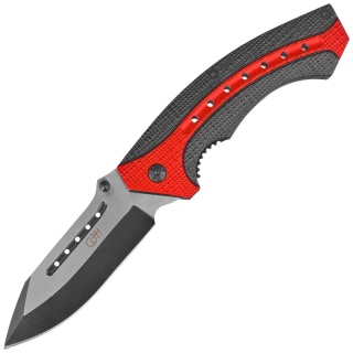 Herbertz Black Red Aluminium 10000350 Nóż składany