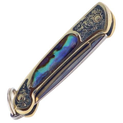 Third Nóż sladany Habitat Miniatura Brass/Abalone N89-7