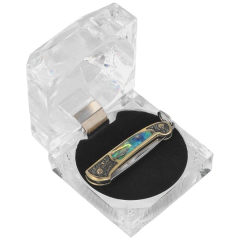 Third Nóż sladany Habitat Miniatura Brass/Abalone N89-7