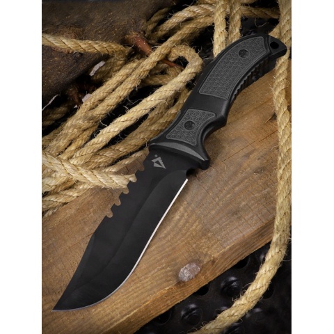 Dominator Nóż Spec Hunter z kaburą Czarno-szary