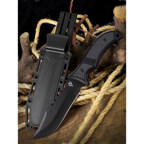 Dominator Nóż Spec Hunter z kaburą Czarno-szary
