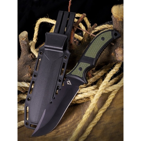 Dominator Nóż Spec Hunter z kaburą Czarno-zielony