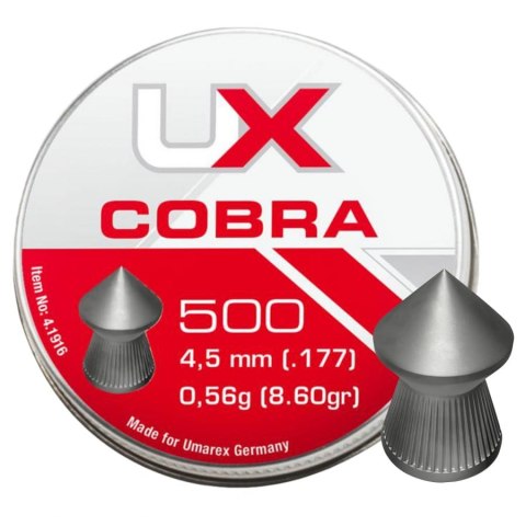 Umarex Śrut Diabolo Cobra Pointed Ribbed 4,5mm 500szt