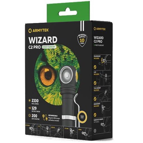 Armytek Latarka akumulatorowa Wizard C2 Pro Magnet USB White 2500lm