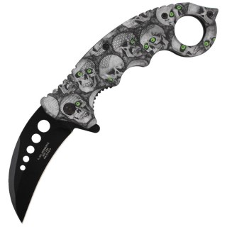 Herbertz Solingen Skulls Design 73mm Nóż karambit 572413