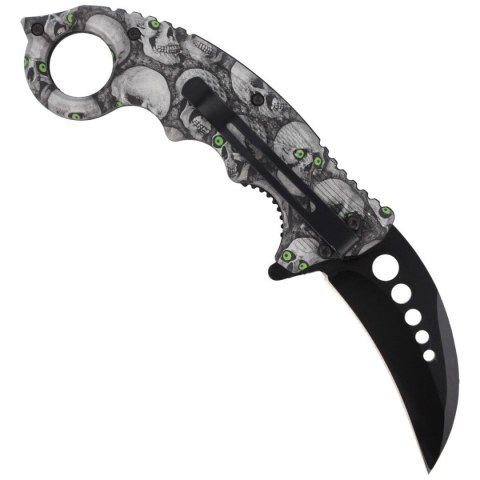 Herbertz Solingen Skulls Design 73mm Nóż karambit 572413