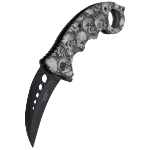 Herbertz Solingen Skulls Design 73mm Nóż karambit 572413