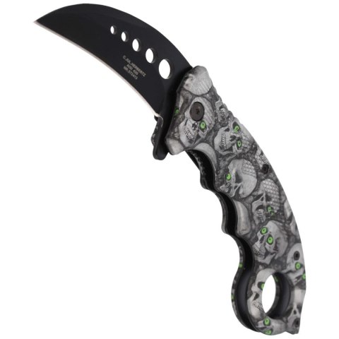 Herbertz Solingen Skulls Design 73mm Nóż karambit 572413