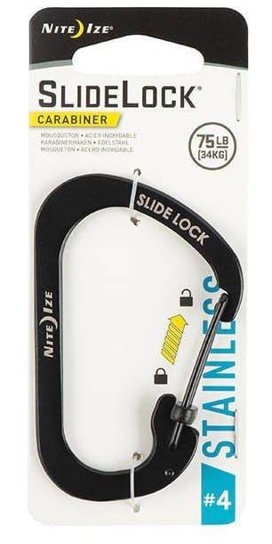 Nite Ize Karabinek SlideLock Carabiner #4 - Czarny - CSL4-01-R6