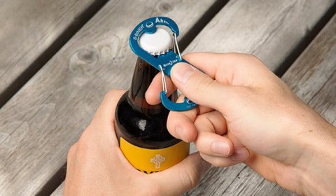 Nite Ize Karabinek z otwieraczem do butelek S-Biner Aluminum Ahhh Bottle Opener - Niebieski - SBOA-03-R6