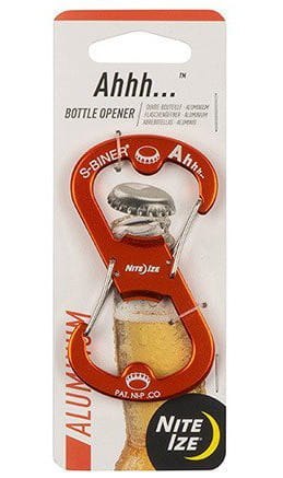 Nite Ize Karabinek z otwieraczem do butelek S-Biner Aluminum Ahhh Bottle Opener - Pomarańczowy - SBOA-19-R6