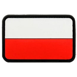 Naszywka Flaga Polski Rzep PVC 35x55mm