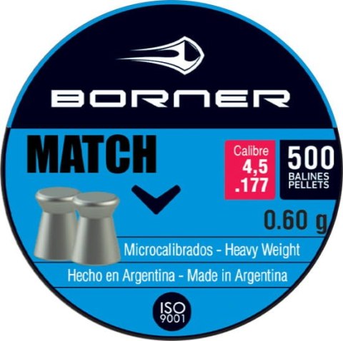 Borner Śrut Match 4,5mm 0,60g 500szt