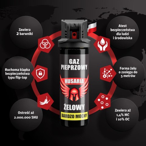 Husaria Żelowy gaz pieprzowy 2,5mln SHU 50ml