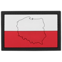 Naszywka 3D Flaga Polska z konturem 48x73mm