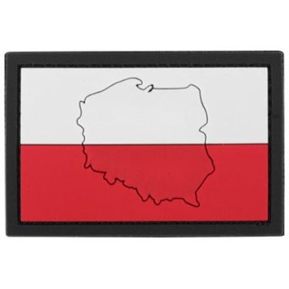 Naszywka 3D Flaga Polska z konturem 48x73mm