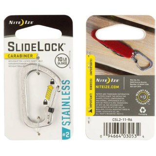 Nite Ize Karabinek SlideLock Carabiner #2 - Stalowy - CSL2-11-R6