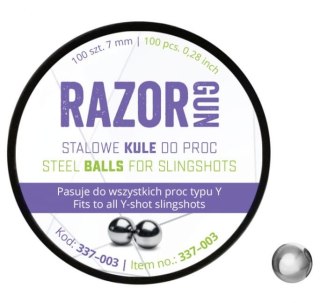 RazorGun Metalowe kule do procy 7mm 100szt