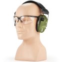 RealHunter Słuchawki strzeleckie Active PRO aktywne oliwkowe + okulary