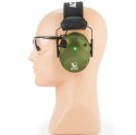 RealHunter Słuchawki strzeleckie Active PRO aktywne oliwkowe + okulary