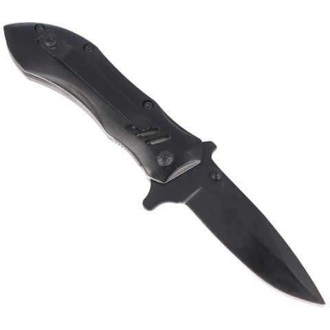 Herbertz Solingen Black Aluminium Black Blade 228912 Nóż półautomatyczny