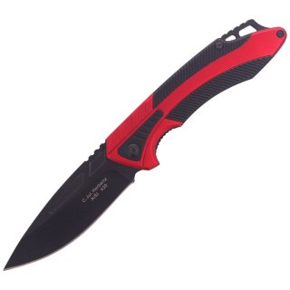 Herbertz Solingen Black Red Aluminium 576812 Nóż składany