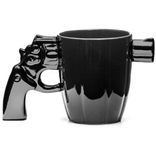 GM Kubek szeryfa Czarny pistolet 360ml