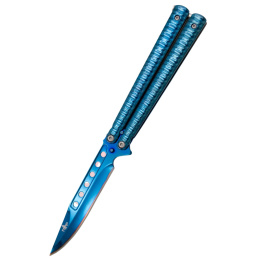 Third Nóż motylkowy Blue Titanium Stainless 16071A